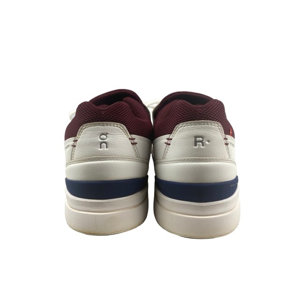 On Cloud ‘The Roger’ Advantage White and Burgundy Athletic Shoes - Picture 8 of 15